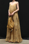 Mutedance 24 Spring/Summer Flower-dyed Silk Sling Dress Series MD-MD24SS22-1K 1khaki PM140